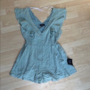 Light Green Lulus V-Neck Romper